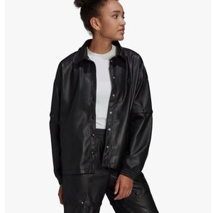 NWT Adidas Original Faux Leather TrackTop Jacket